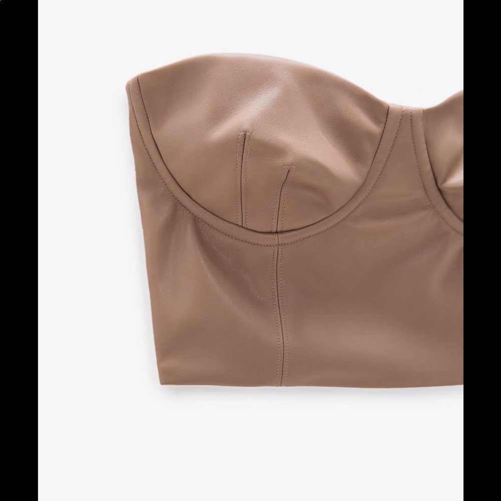 Zara Cropped Tan Strapless Corset